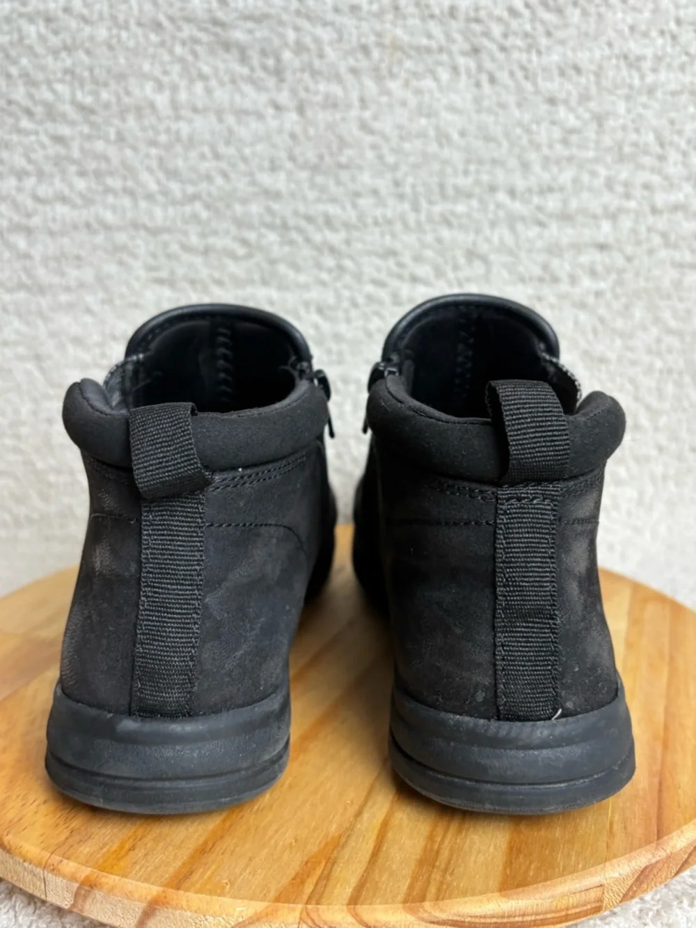Clarks Cloudsteppers Boots Womens 7.5 Breeze Clover Side Zipper in Black
